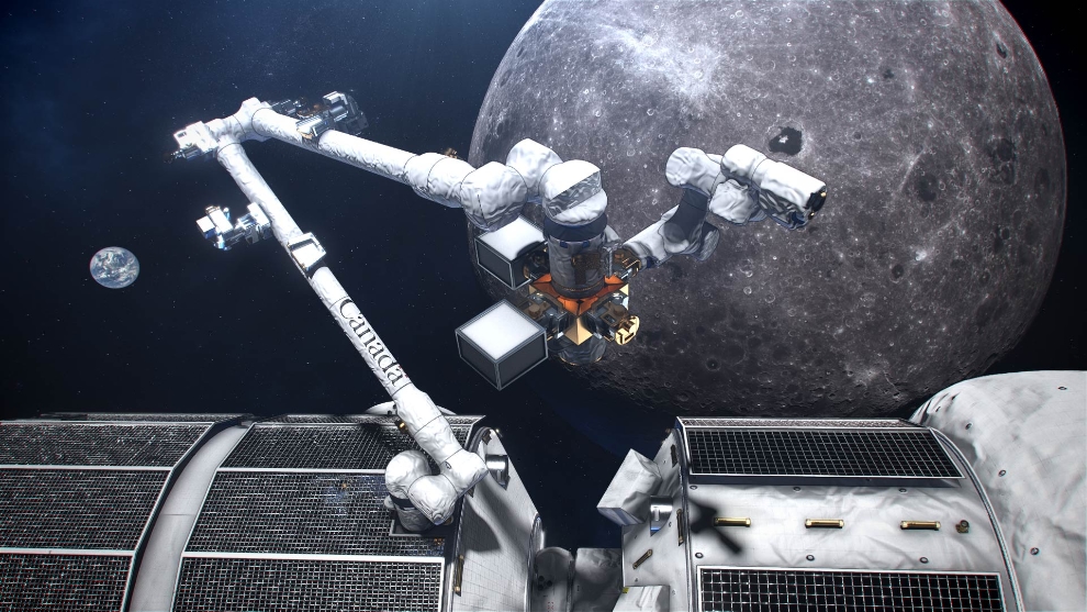 An artist’s concept of Canada’s smart robotic system, Canadarm3