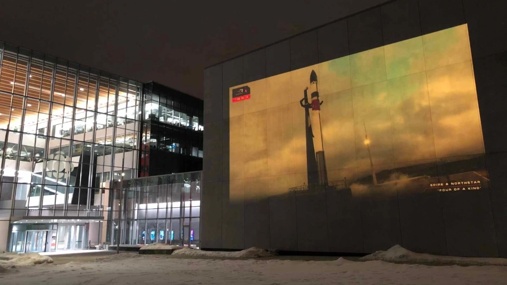 NorthStar Earth and Space staff watch the launch from New Zealand in the wee hours today from near their headquarters in Montreal