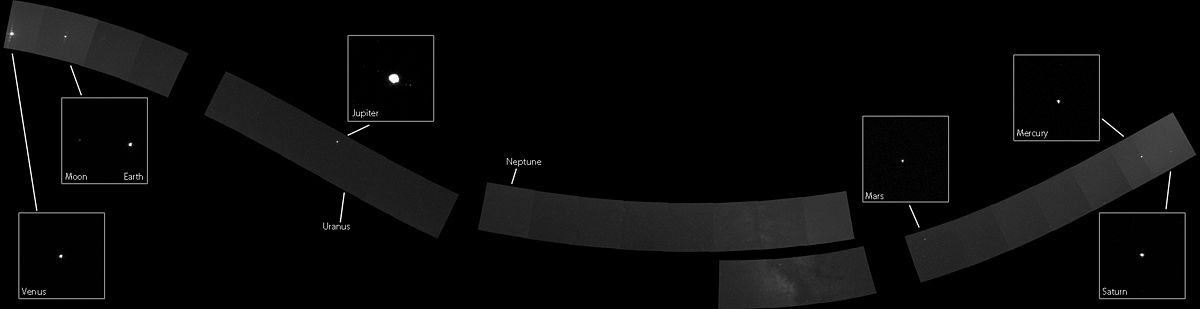 MESSENGER’s family portrait of the planets, taken from approximately the orbit of Mercury in 2010