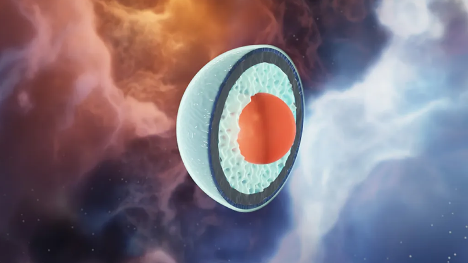 The cross section of a neutron star made of quark matter