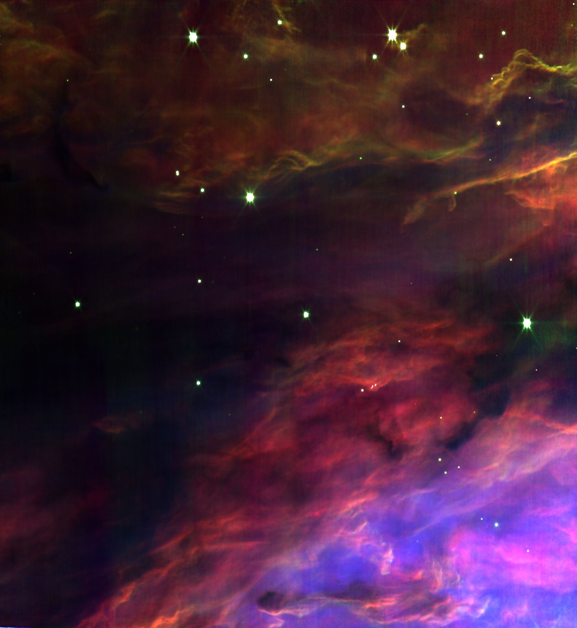 colorful clouds of gas in space