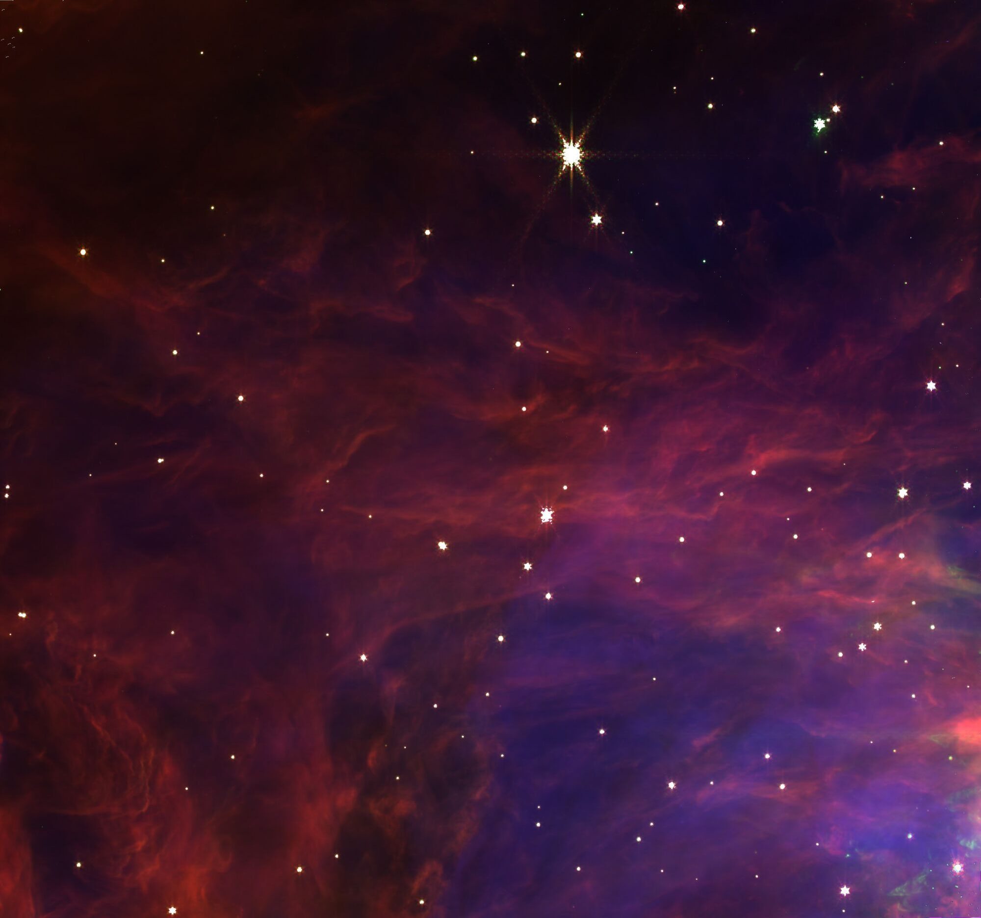 colorful clouds of gas in space