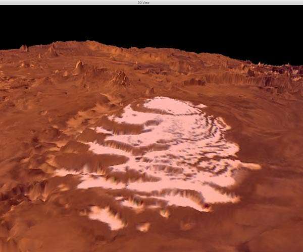 Why the Martian polar caps show significant differences