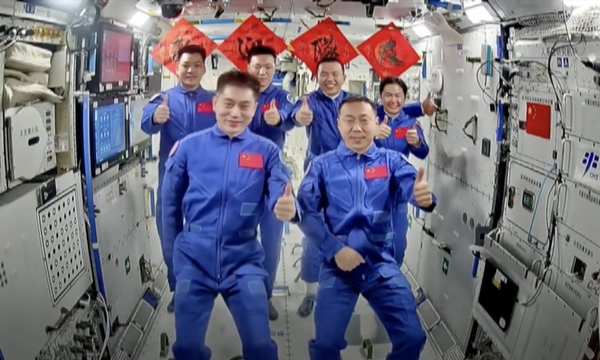 China taikonaut trio arrives at the Tiangong space station