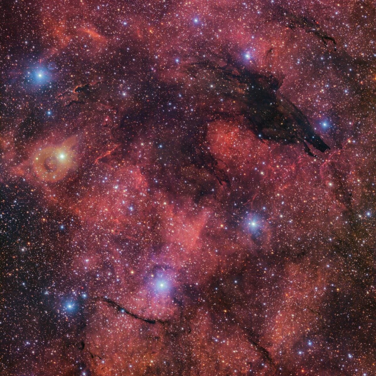 ESO captures Dark Wolf Nebula stalking across the Milky Way 