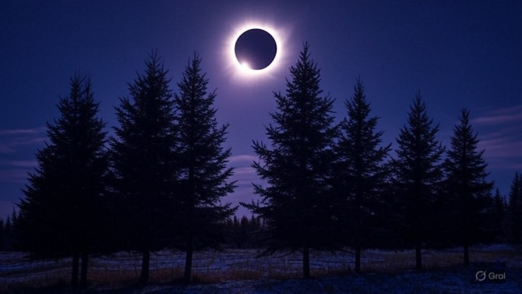 Echoes of “Avatar”: Spruce Trees Communicate During A Solar Eclipse