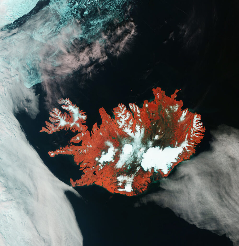 Earth from Space: Cloud-free Iceland