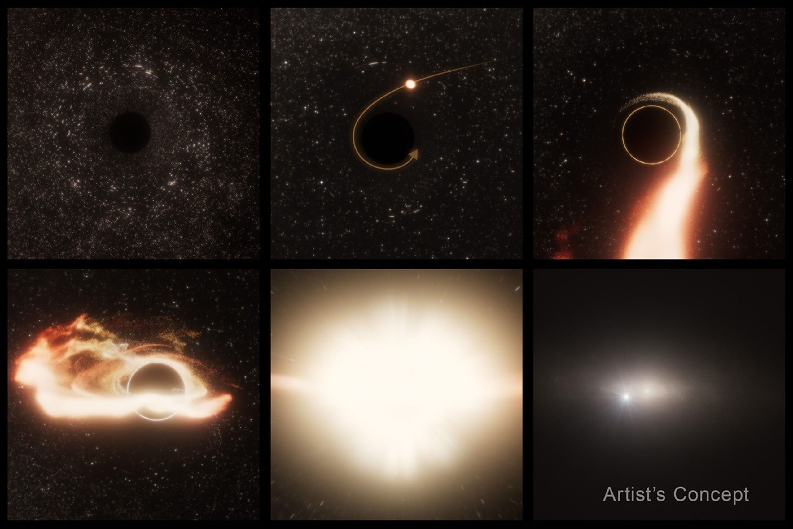Hubble Telescope sees wandering black hole slurping up stellar spaghetti