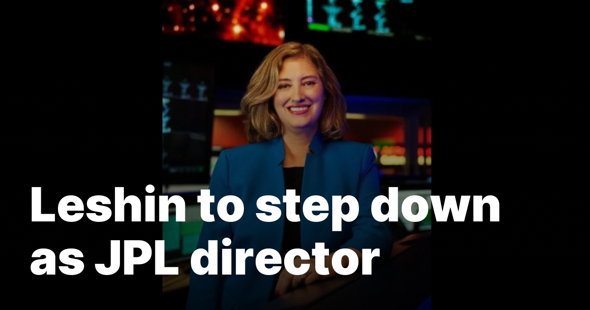 Leshin to step down as JPL director