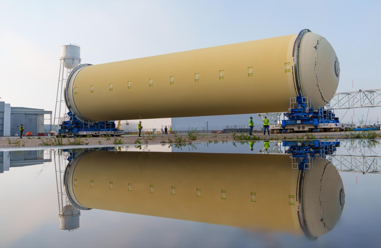 NASA’s Artemis III Core Stage Receives Thermal Protection Coating