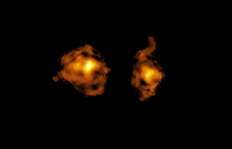New images show a pair of galaxies in a deep-space battle