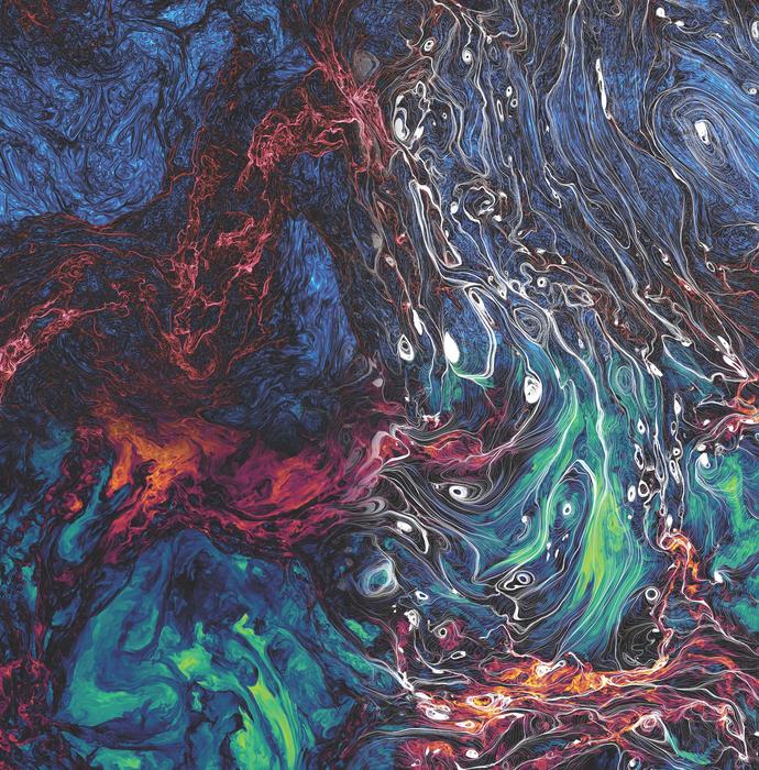 Our galaxy's swirling gases and magnetic lines create cosmic artwork in new simulation
