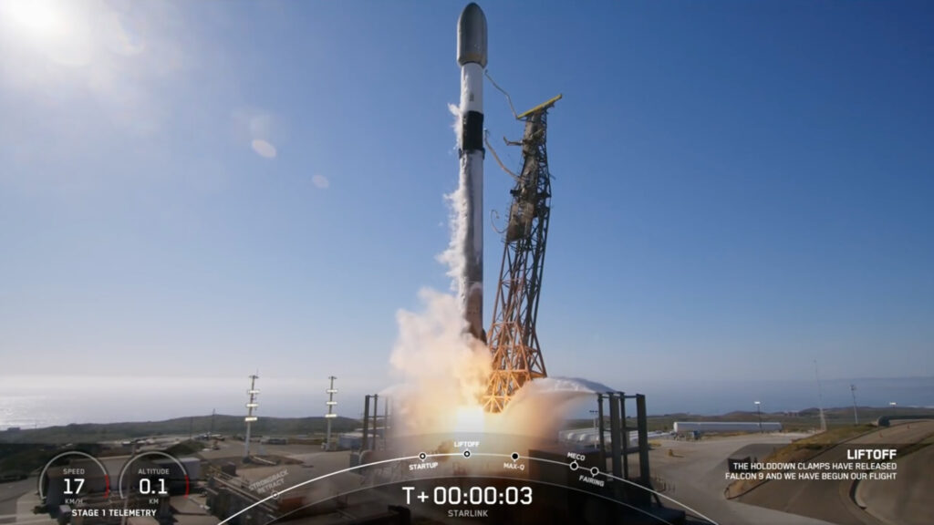 SpaceX launches Starlink satellites from Space Force base in California, lands on ship at sea (video)