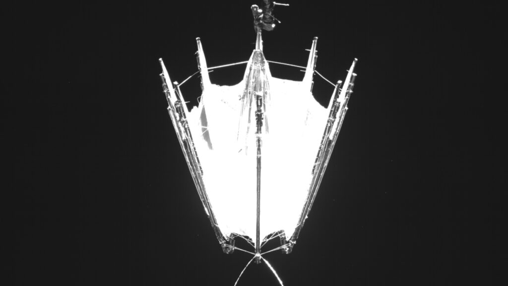 Watch flower-like antenna of European forest-watching satellite 'bloom' in space (video)