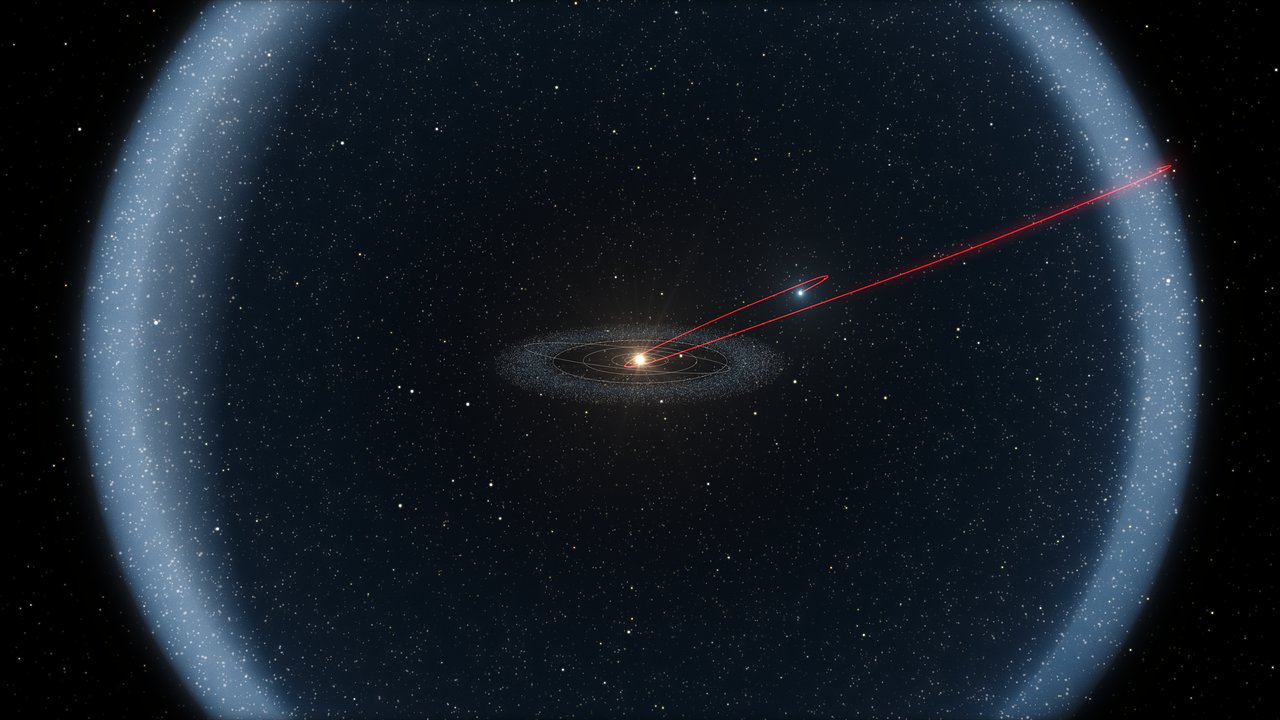 Astronomers discover the largest comet from the outskirts of the solar system is exploding with jets of gas