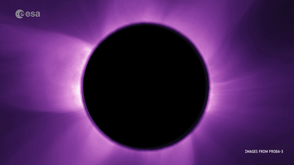 First artificial solar eclipse in space
