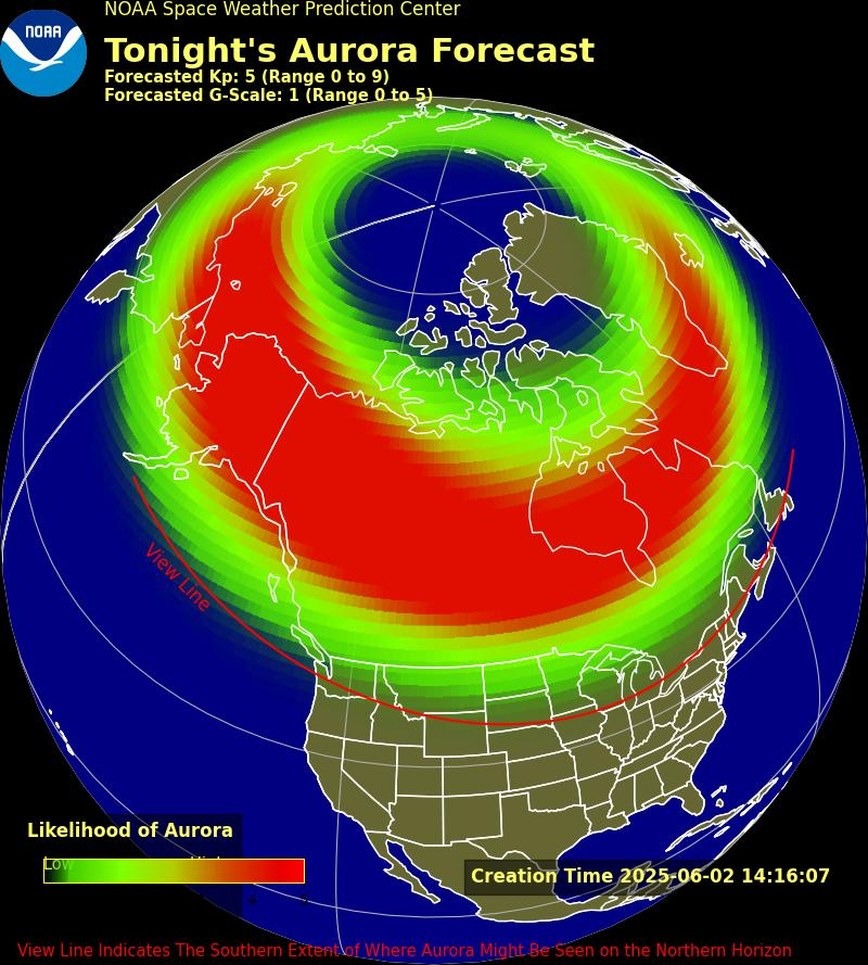 Northern lights may be visible in these 15 US States tonight