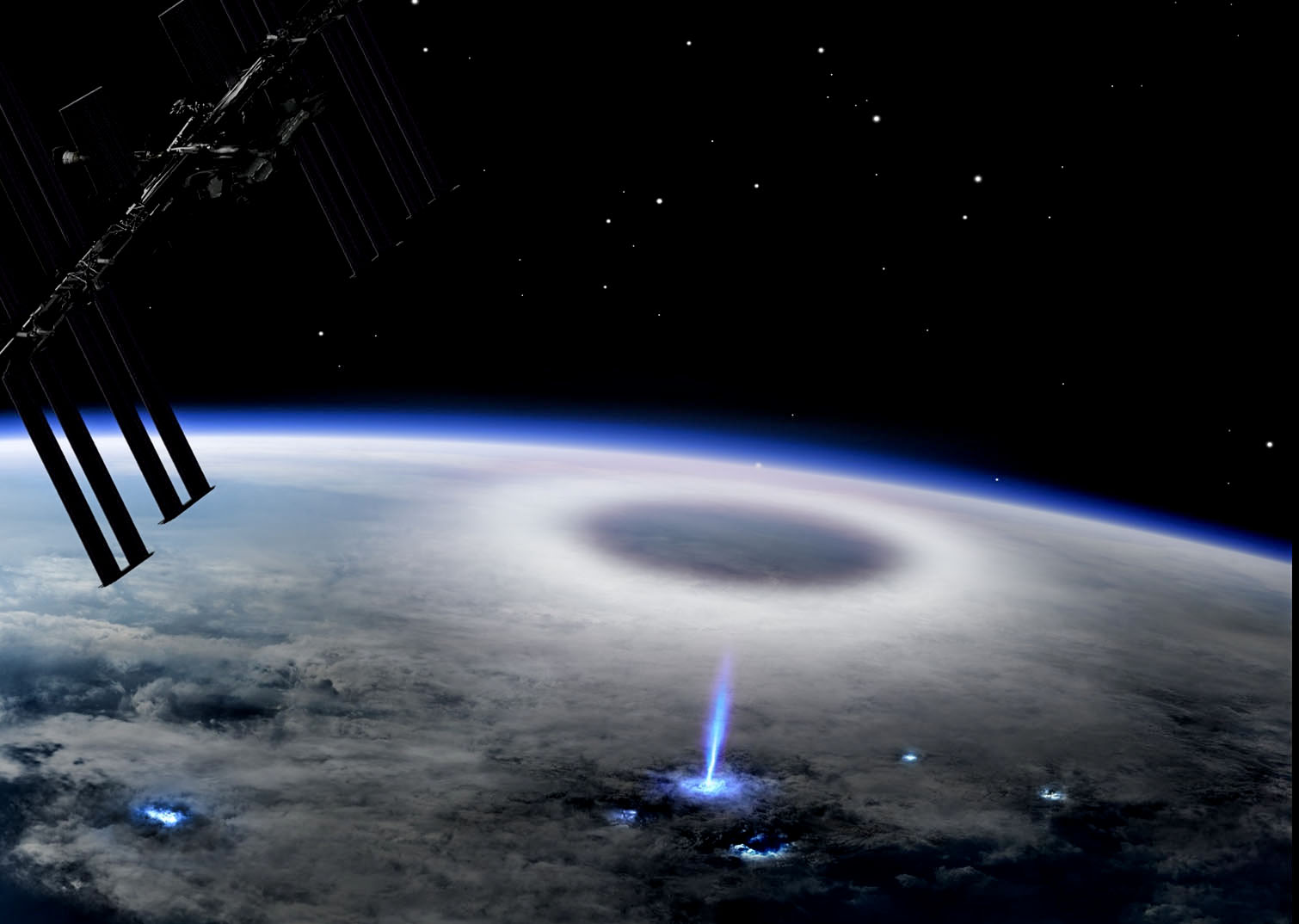 Studying Storms from Space Station