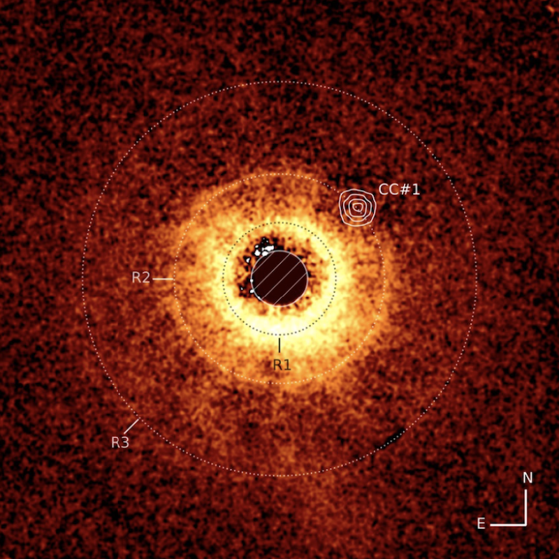 Webb finds 1st exoplanet lurking near young star