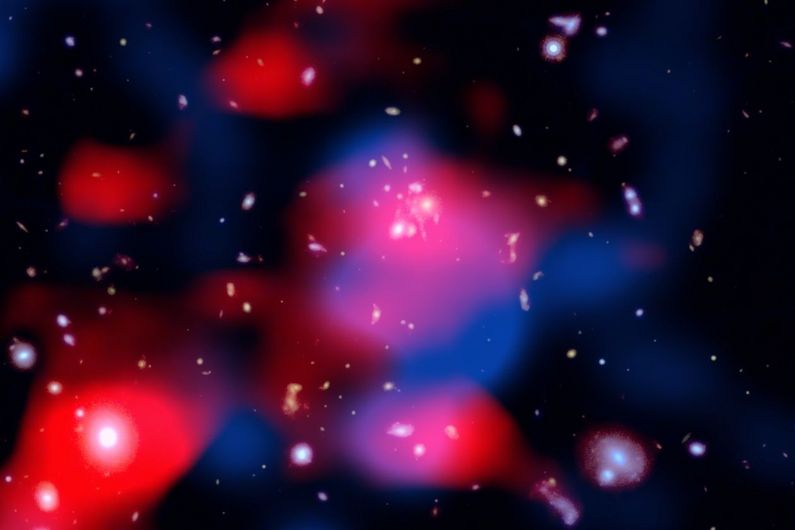 Galaxy Clusters Have Been Surrounded by High-Energy Particles for Almost Their Entire History