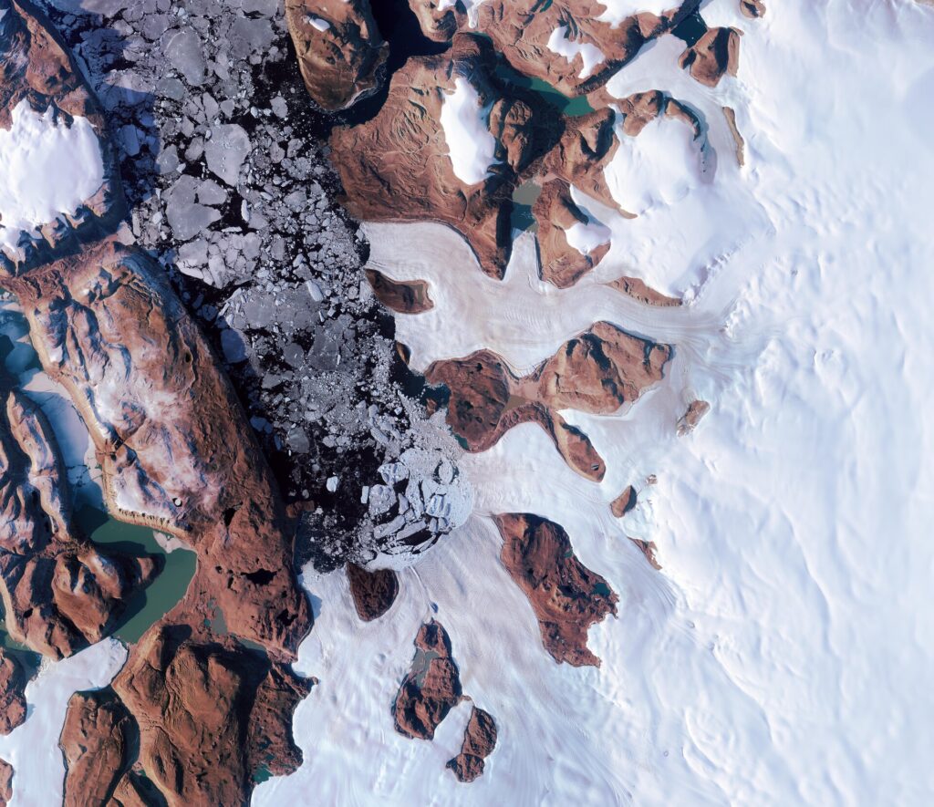 Greenland subglacial flood bursts through ice sheet surface