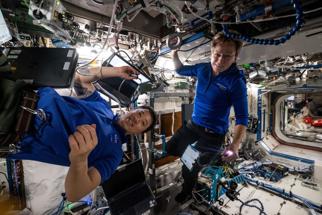NASA Astronaut Jonny Kim, Axiom Mission 4 Commander Peggy Whitson Conduct Research in Space
