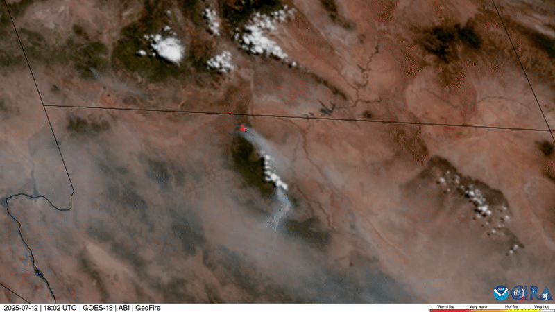 Satellite images track Grand Canyon wildfires burning across thousands of acres