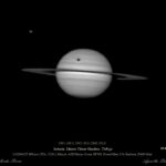 Saturn's largest moon Titan casts a colossal shadow in breathtaking amateur portrait (photo)