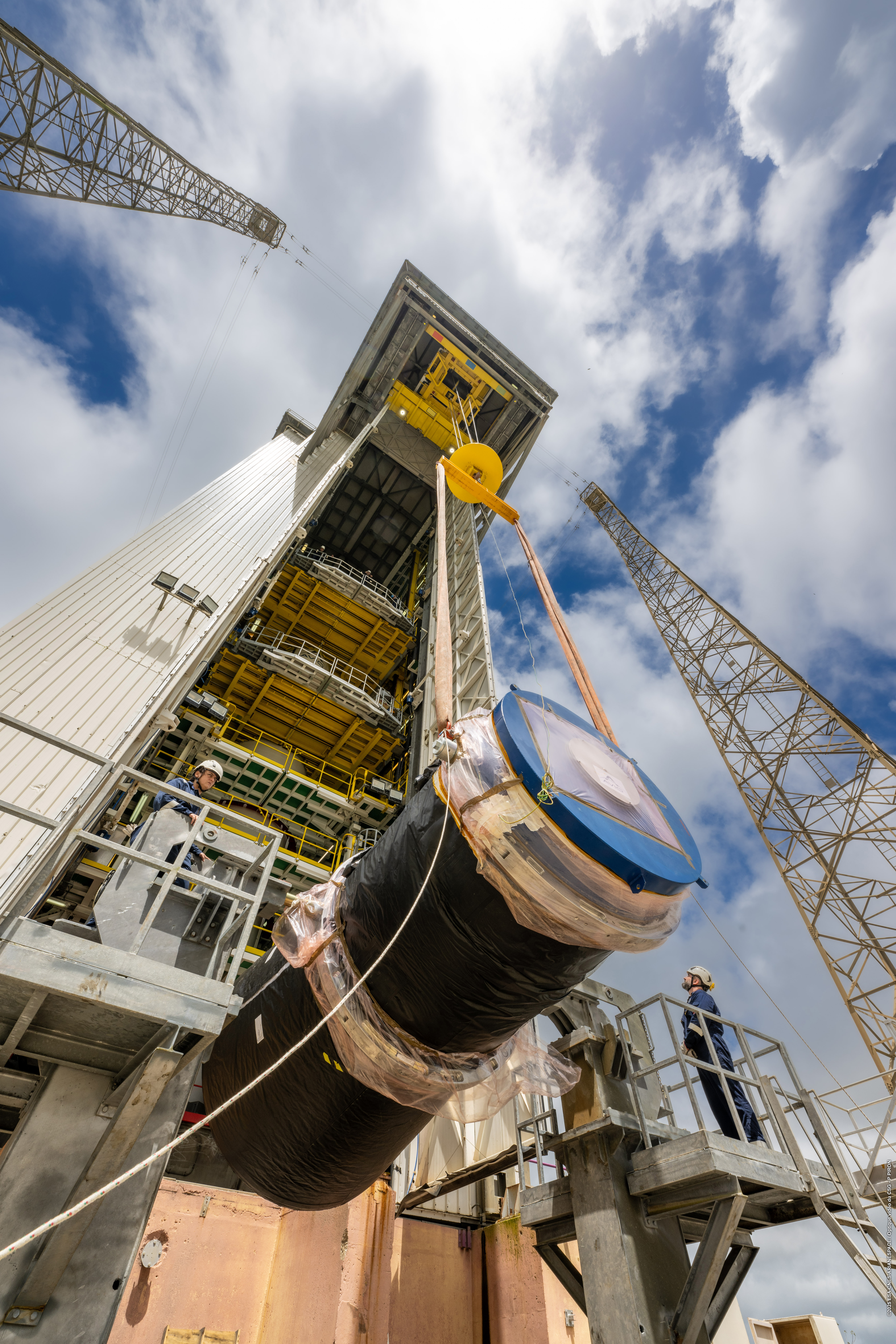 See Vega-C rocket's 3rd stage hoisted for upcoming launch | Space photo of the day for July 3, 2025
