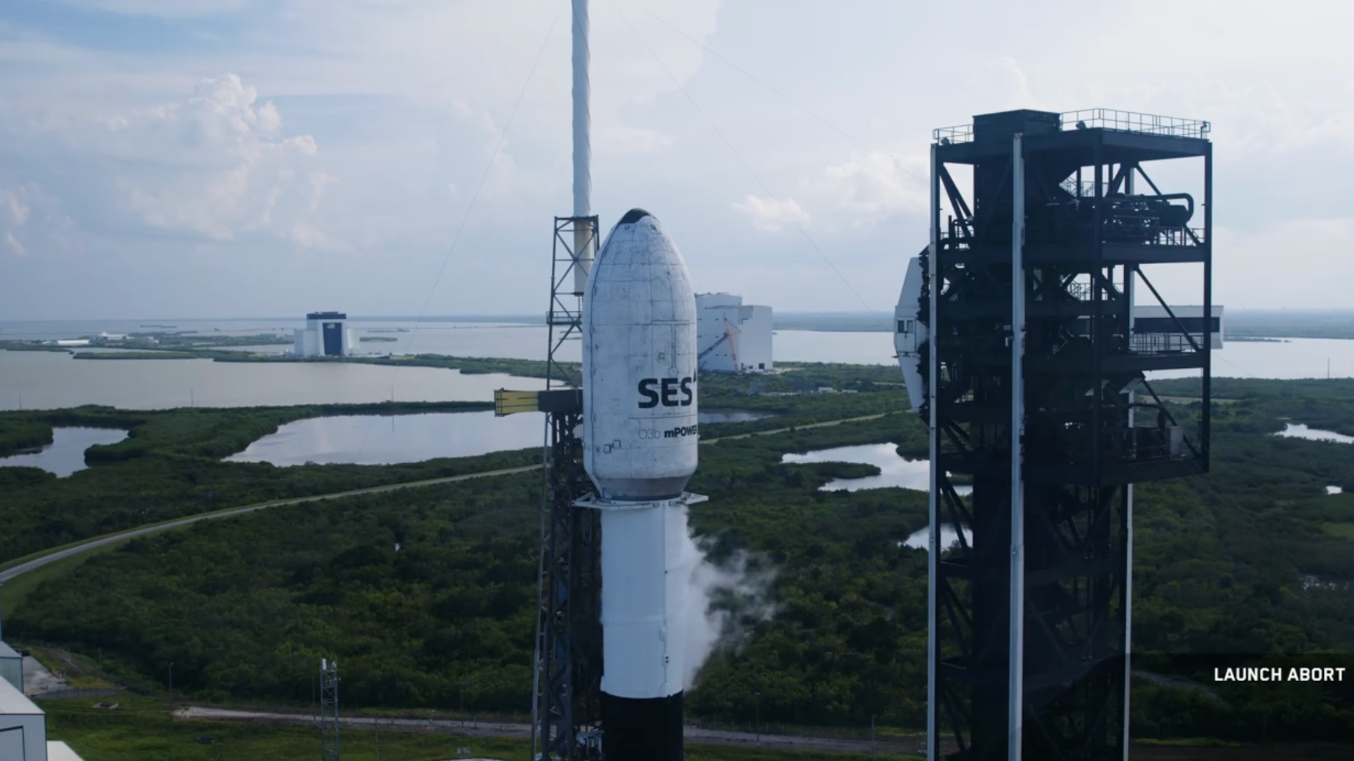SpaceX aborts satellite launch 11 seconds before liftoff