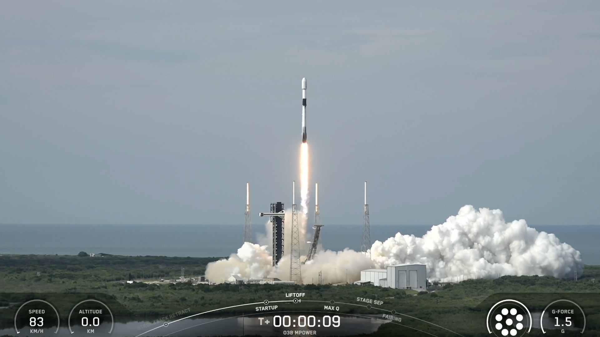 SpaceX launches 2 powerful internet satellites, lands rocket on ship at sea (video)