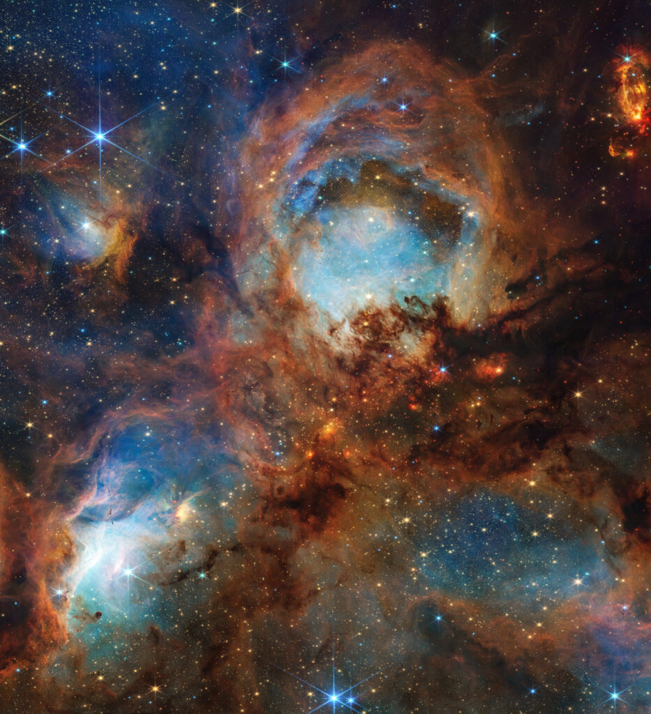 Webb Telescope Marks Anniversary with Stunning Cat’s Paw Nebula Insights
