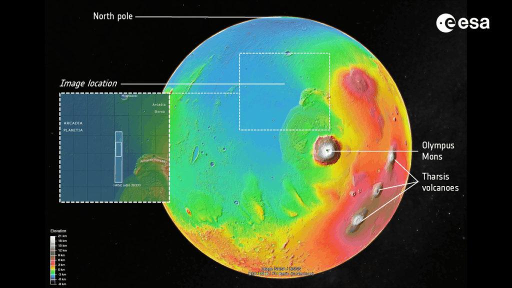 Why does Mars look purple, yellow and orange in ESA's stunning new satellite image?