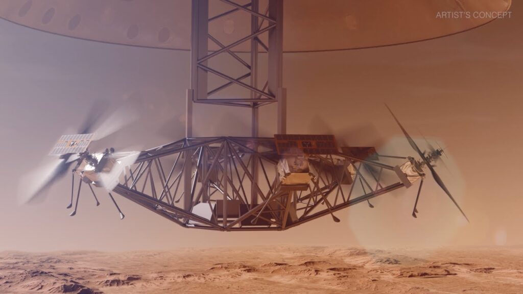 Wild new 'Skyfall' Mars mission would drop 6 scout helicopters onto the Red Planet from the air