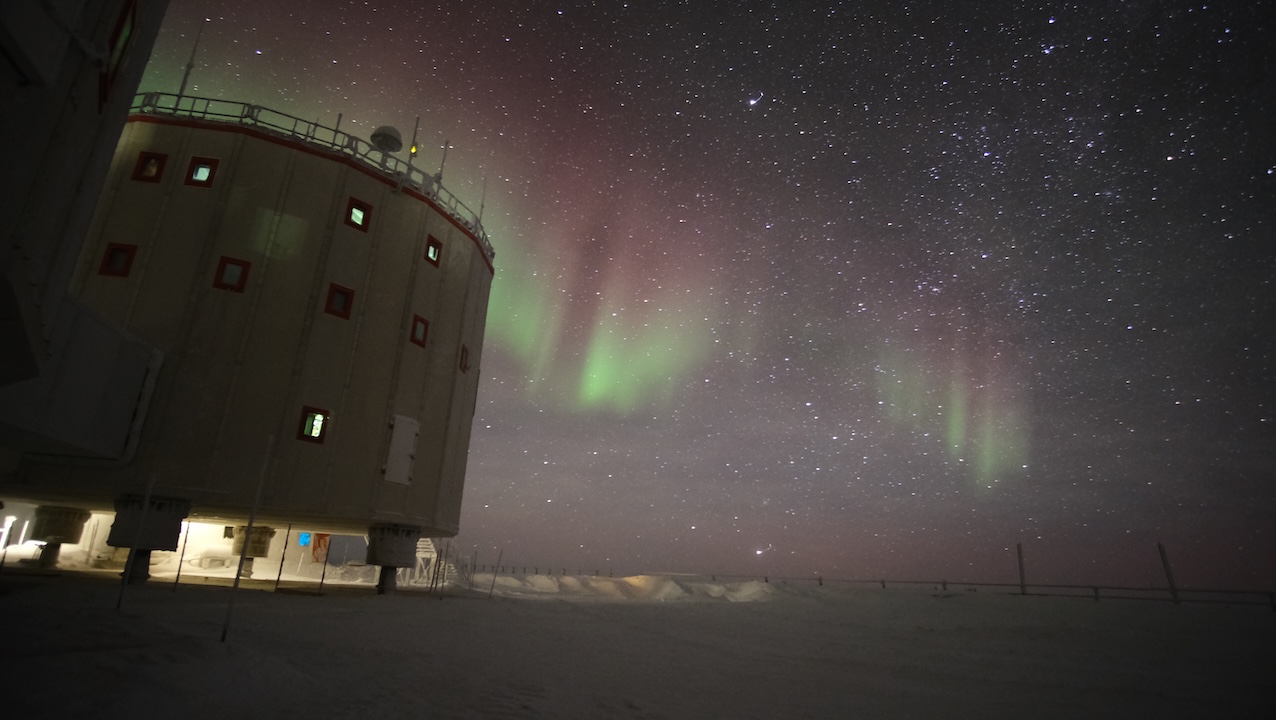 Antarctic Offworld Analog: Aurora Australis Over Concordia Station