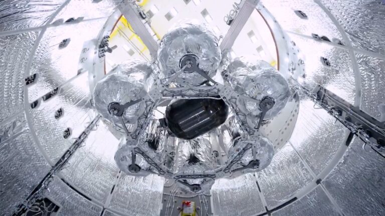Cargo ship docks with International Space Station