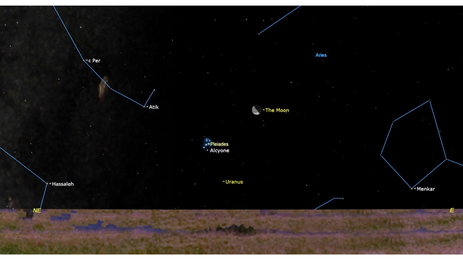 Don't miss the moon rendezvous with the Pleiades in the early morning sky Aug. 16–17