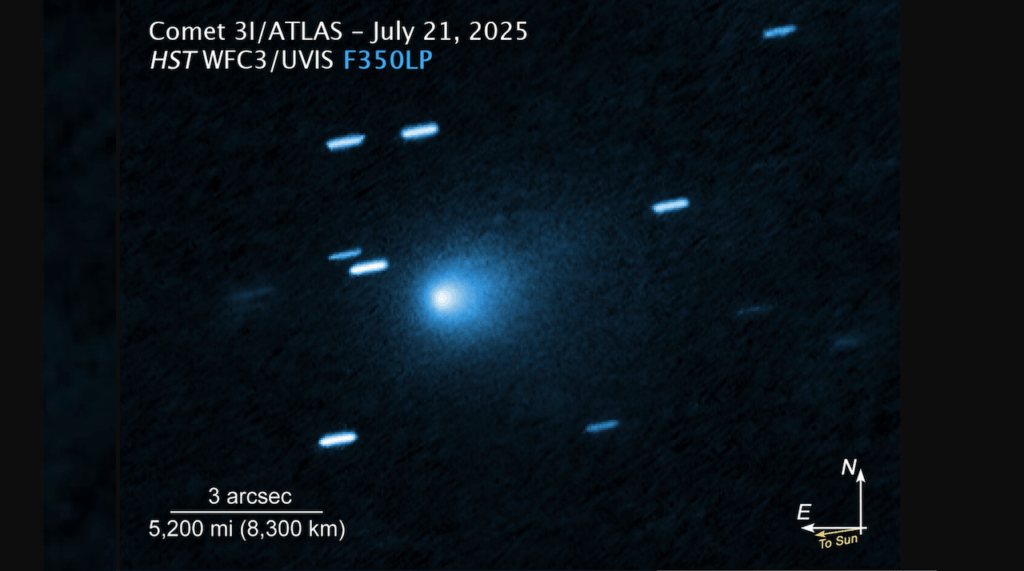 Hubble Makes Size Estimate Of Interstellar Comet 3I/ATLAS
