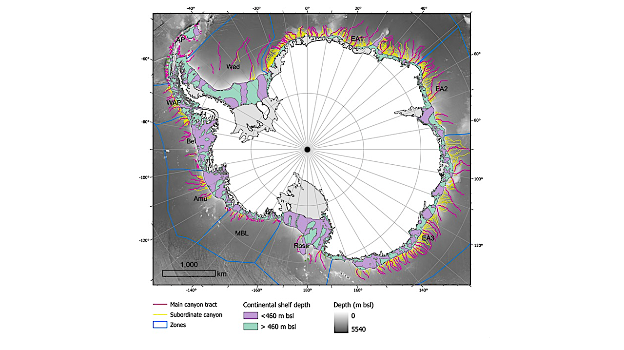 Ice World Subsurface Cartography: The Most Detailed Map To Date Of Antarctica’s Submarine Canyons
