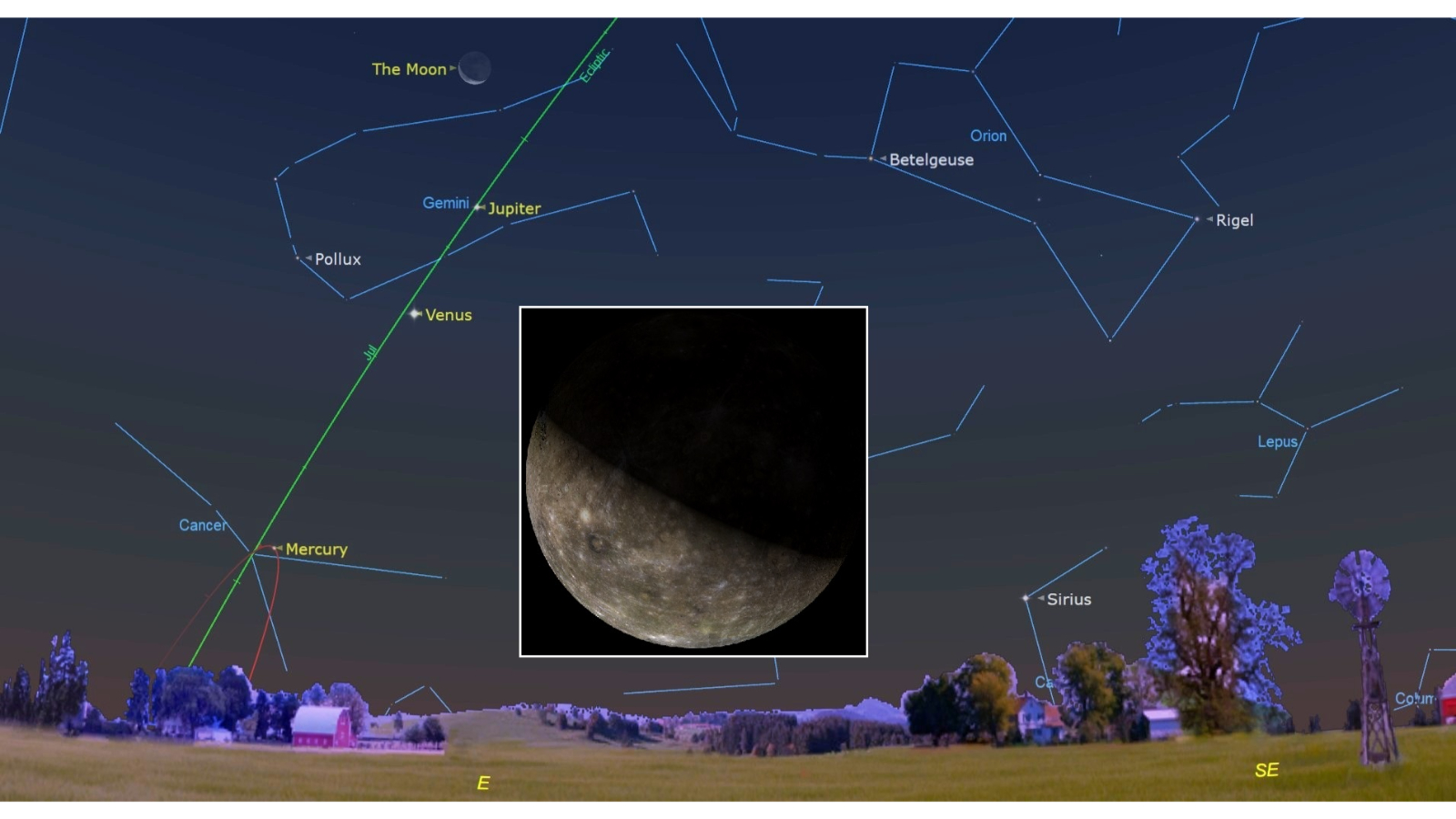 Look for Mercury in the morning sky as it hits peak distance from the sun on Aug. 19