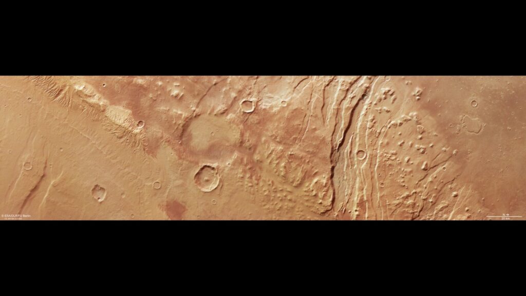 Mars orbiter looks deep into chasms and valleys on the Martian surface
