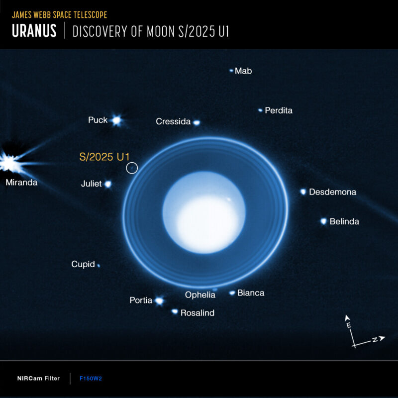 New moon discovered orbiting inside distant Uranus’ rings