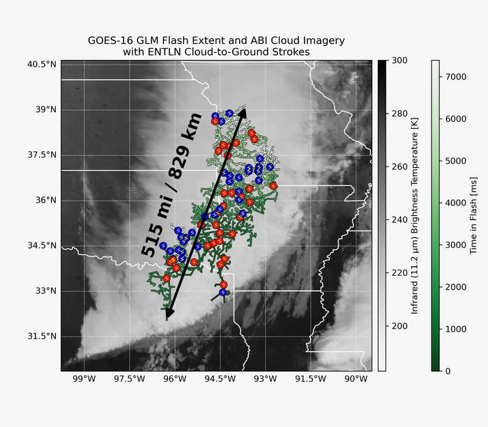 New world record! Weather satellites detect 515-mile-long lightning flash