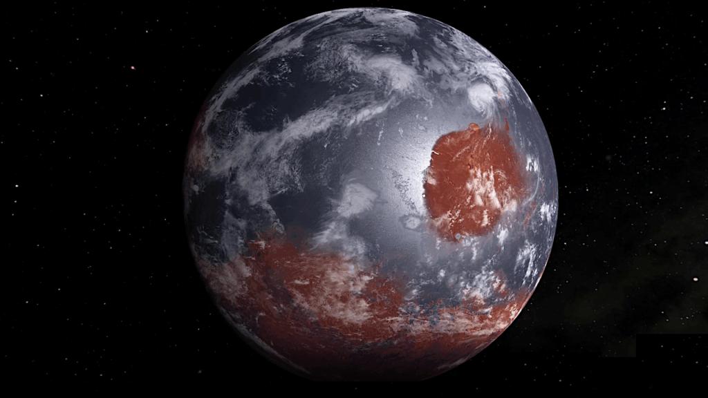 A Massive Primordial Atmosphere On Early Mars