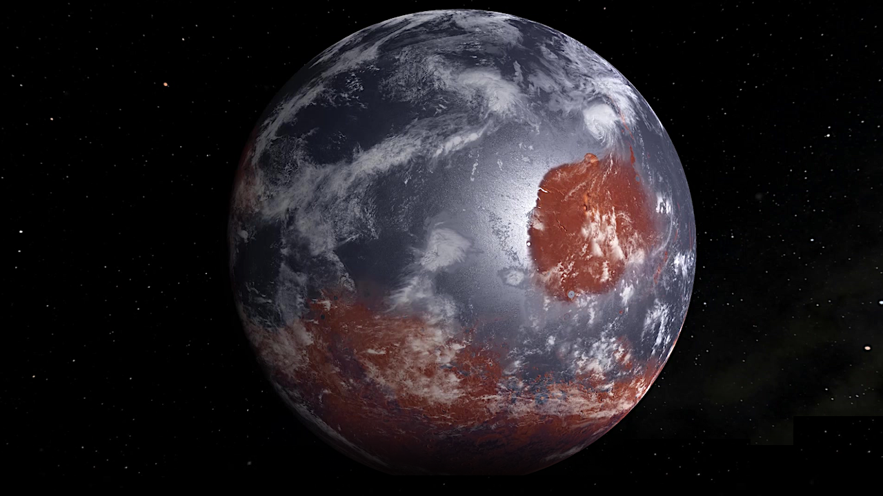 A Massive Primordial Atmosphere On Early Mars