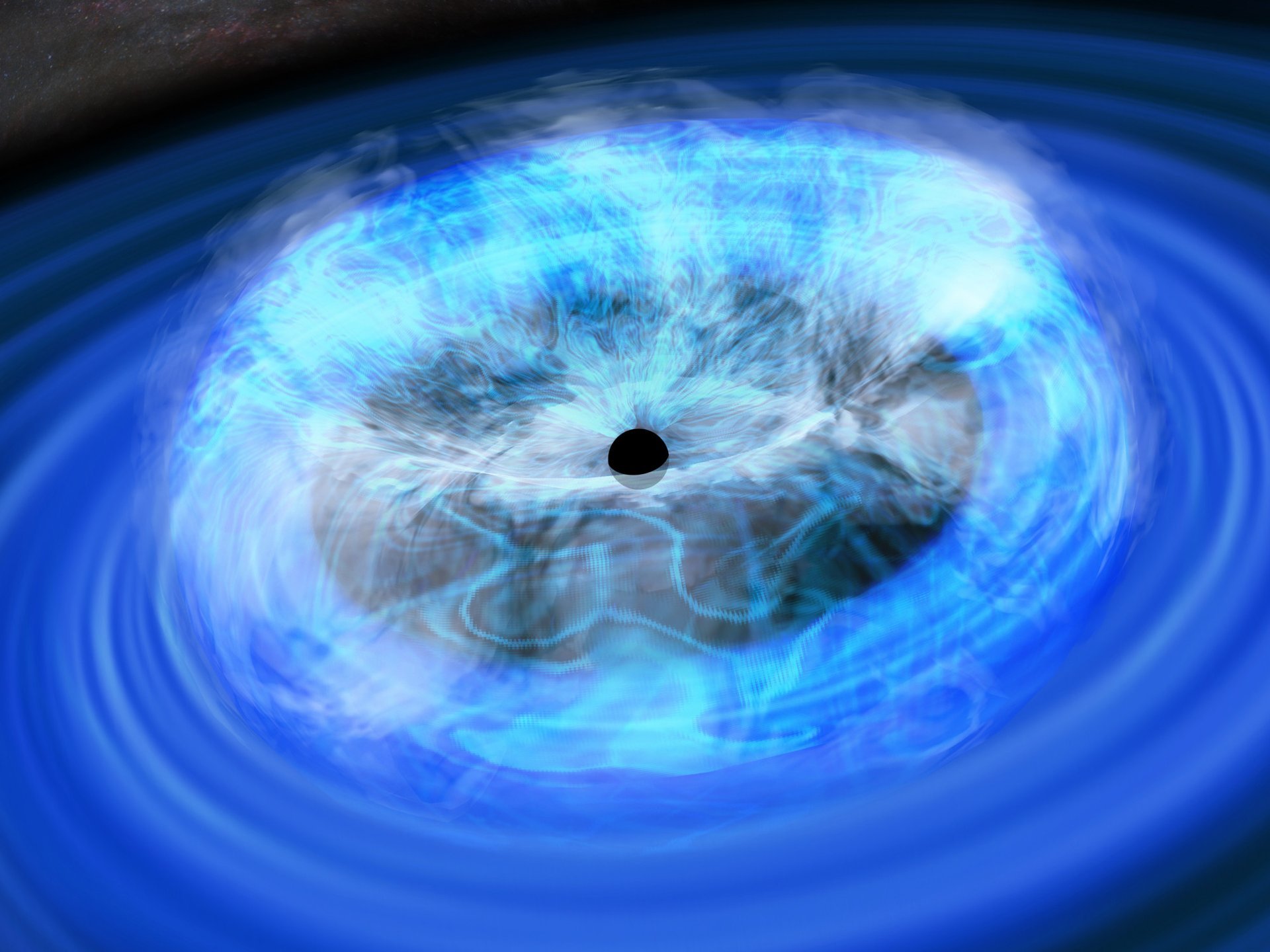 Astronomers Use a Double-Lensing Technique to Study a Supermassive Black Hole
