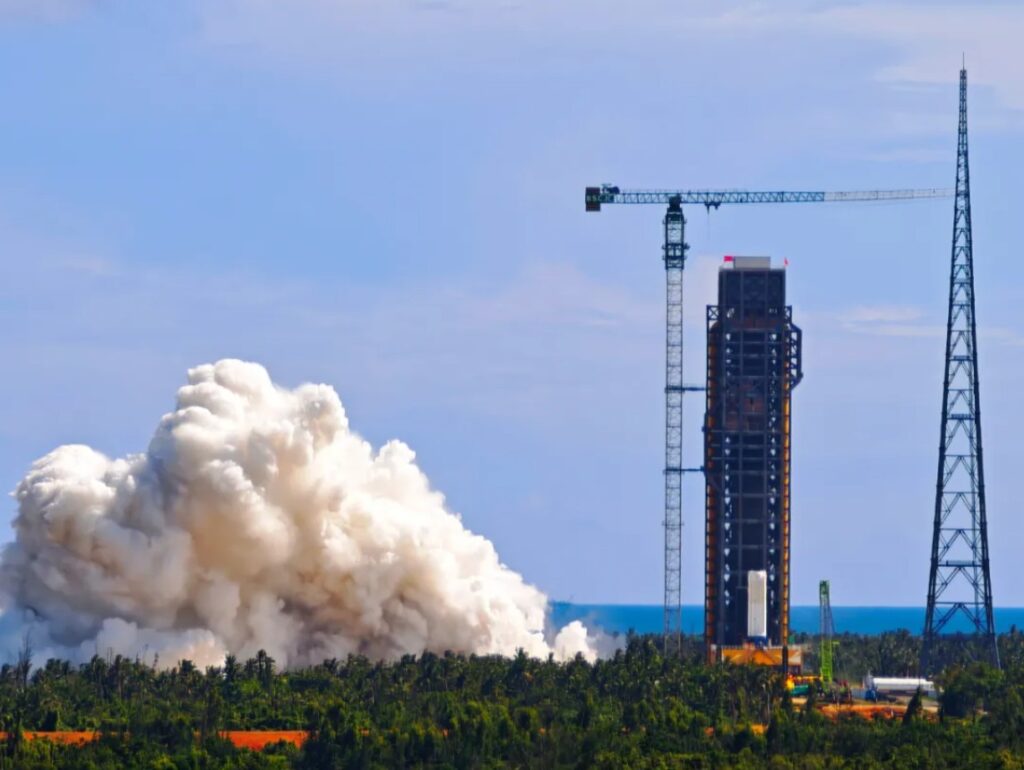 China completes second hot-fire test for new moon rocket, including engine restarts