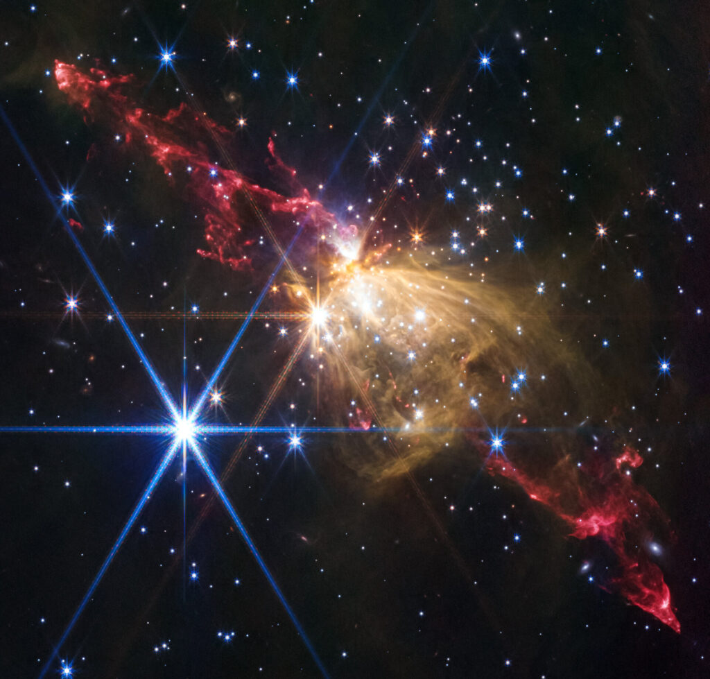 Immense stellar jet in Milky Way outskirts