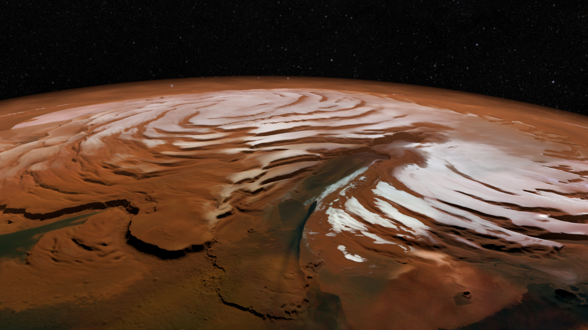 Mars’s Chilly North Polar Vortex Creates a Seasonal Ozone Layer
