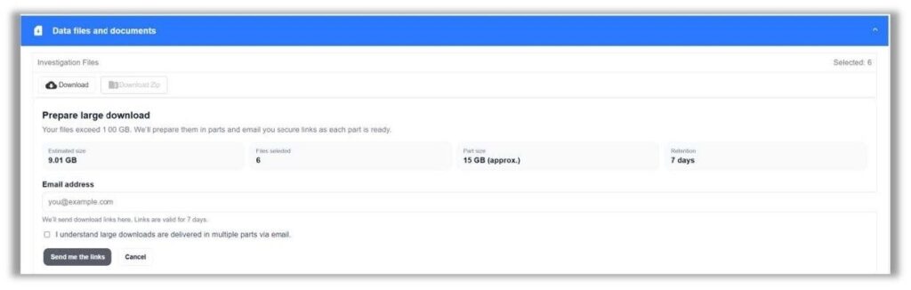 New File Download Process for PSI Large Requests